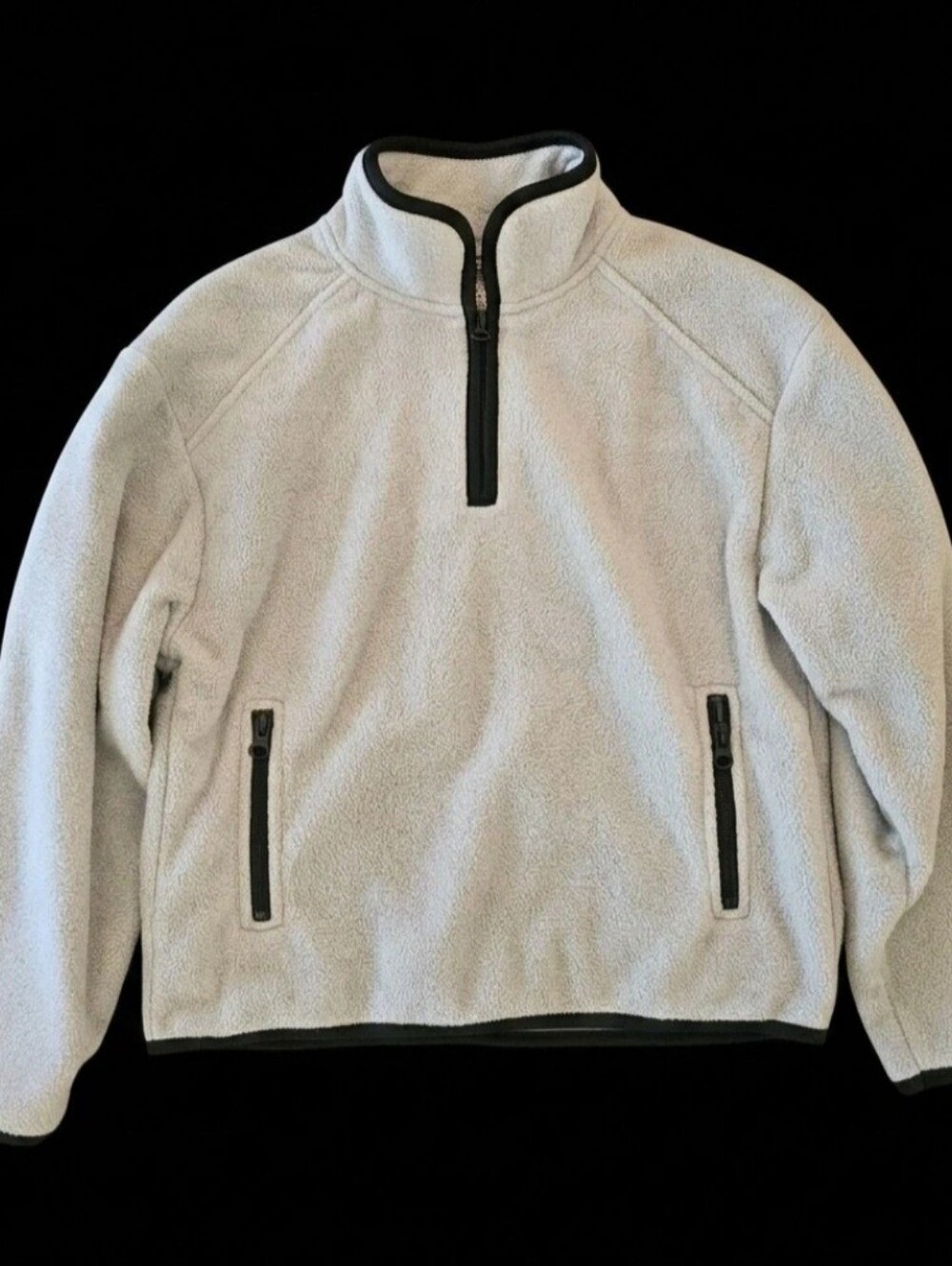 Old Navy Kids Unisex Fleece Quarter-Zip Pullover Light Gray Size M (8/9)